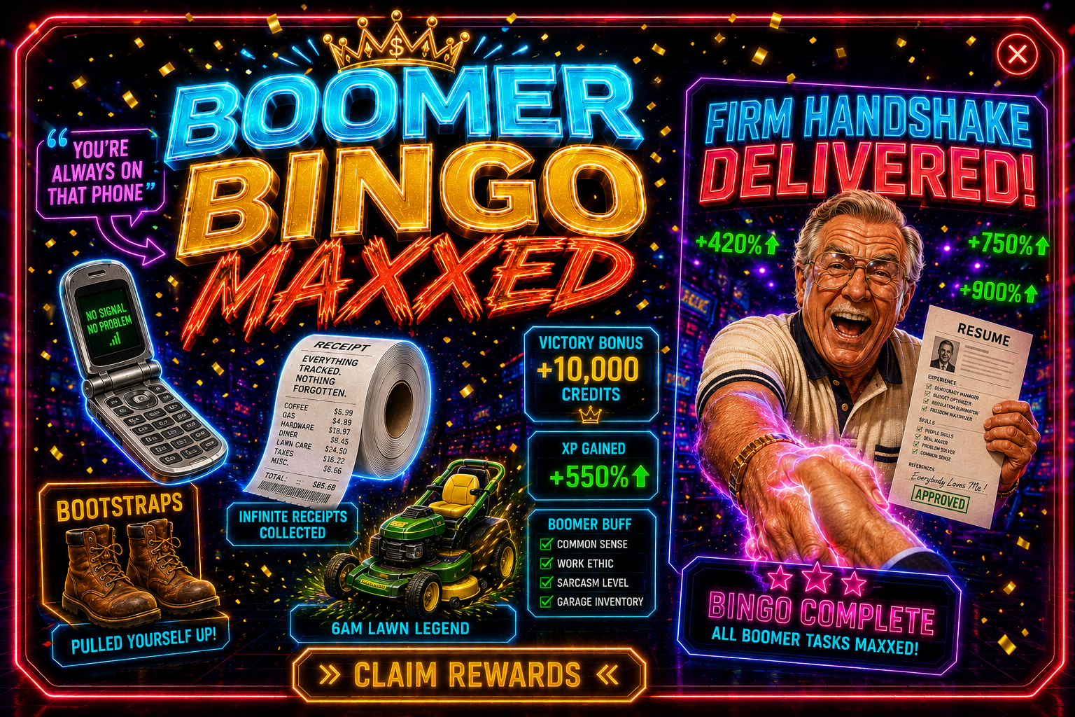 Boomer Bingo Maxxed Victory